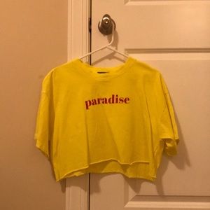 Yellow “paradise” crop top